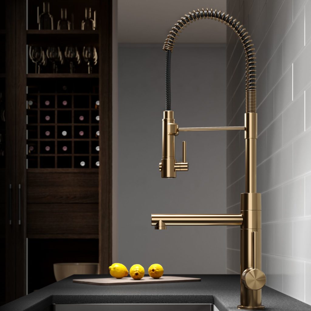 Explore The Choice Of A Gold Kitchen Faucet Best Guide 1stslice   Gold Kitchen Faucets 1 Min 1024x1024 